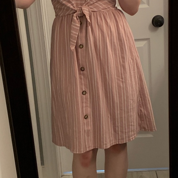 Caution To The Wind Pink and White Dress - Picture 2 of 6